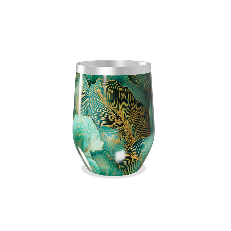 Copo Térmico Slim - Folhagem Verde Inox