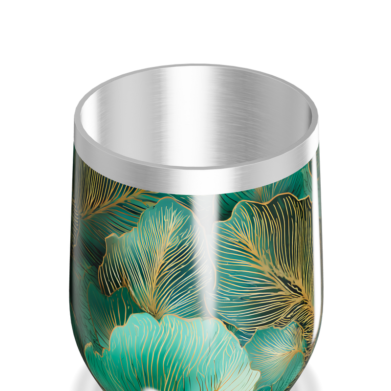 Copo Térmico Slim - Folhagem Verde Inox