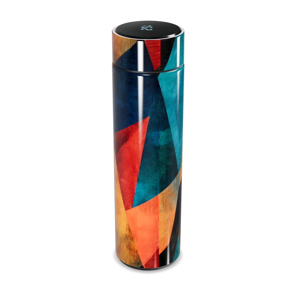 Garrafa Térmica Touch - Estampa Colorida Abstrata