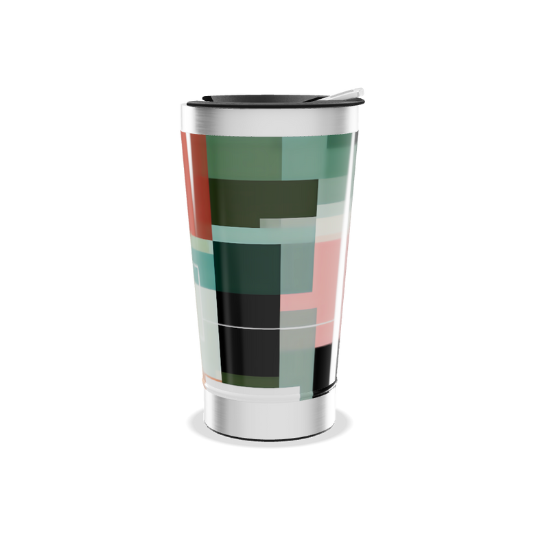 Copo Térmico - Estampa Geométrica Colorida