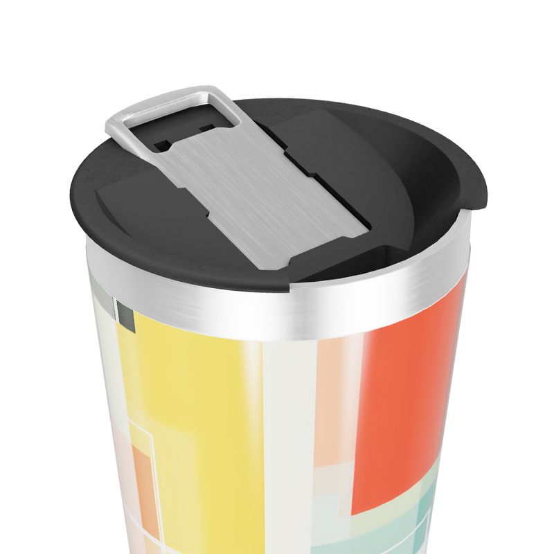 Copo Térmico - Estampa Geométrica Colorida