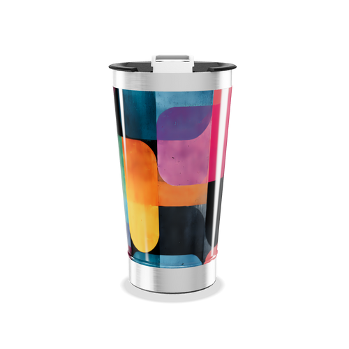 Copo Térmico - Colorido Inox Geométrico