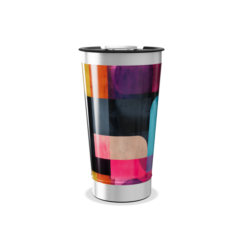 Copo Térmico - Colorido Inox Geométrico