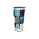 Copo Térmico - Azul com Estampa Abstrata