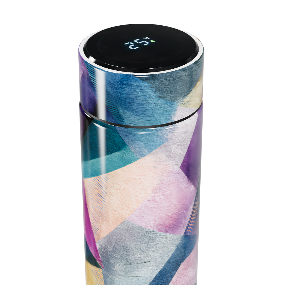 Garrafa Térmica Touch - Estampa Abstrata Colorida