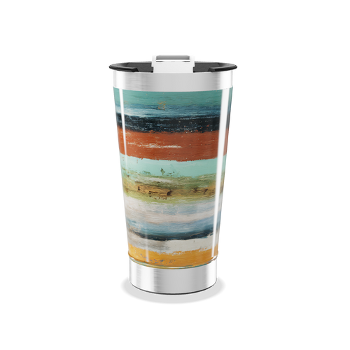 Copo Térmico - Estampa Listrada Colorida