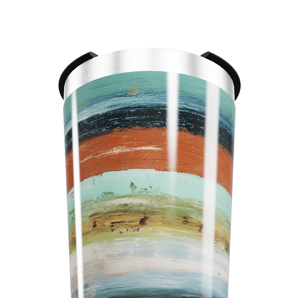 Copo Térmico - Estampa Listrada Colorida