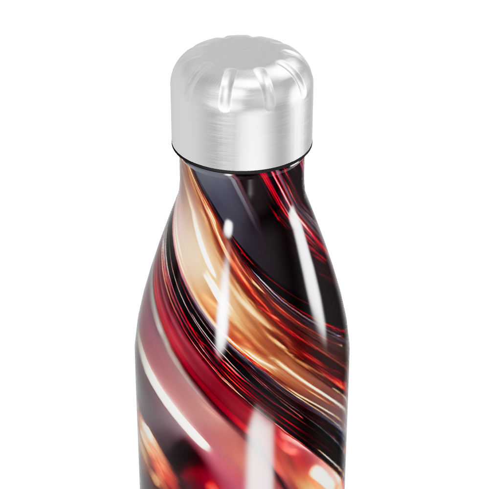 Garrafa Inox - Estampa Abstrata Colorida