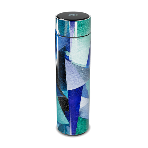 Garrafa Térmica Touch - Estampa Azul Abstrata