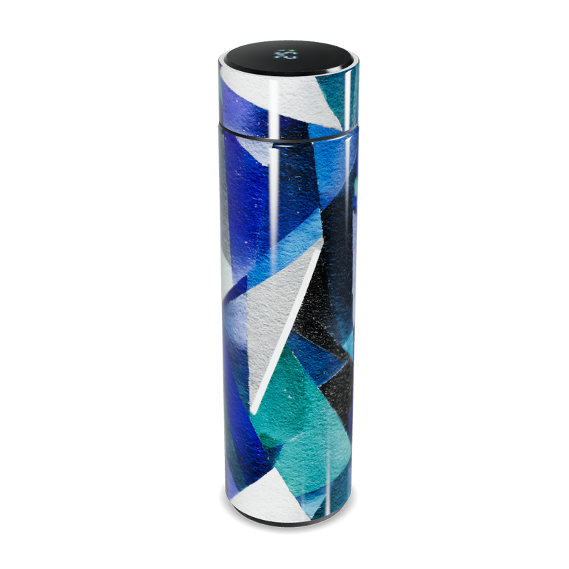 Garrafa Térmica Touch - Estampa Azul Abstrata