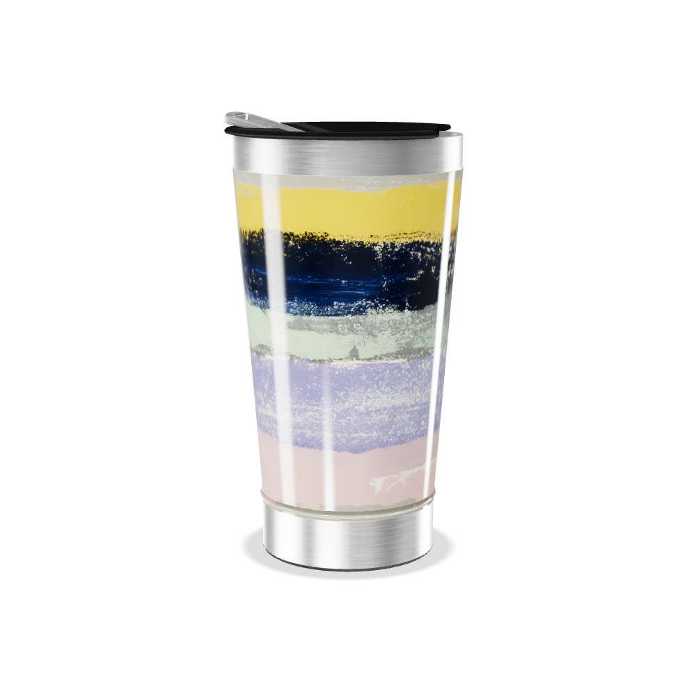 Copo Térmico - Com pintura colorida em aço inox