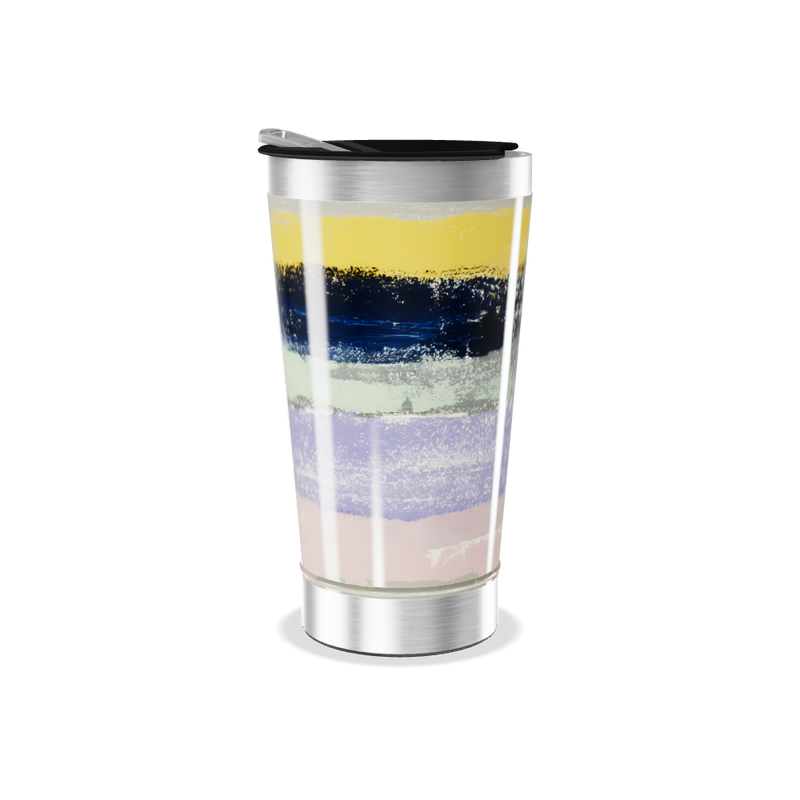 Copo Térmico - Com pintura colorida em aço inox