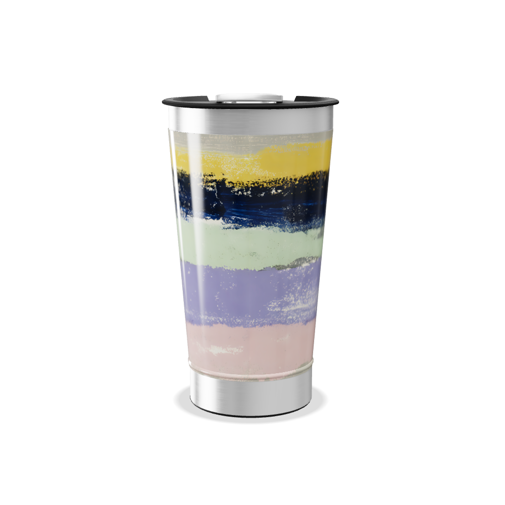 Copo Térmico - Com pintura colorida em aço inox