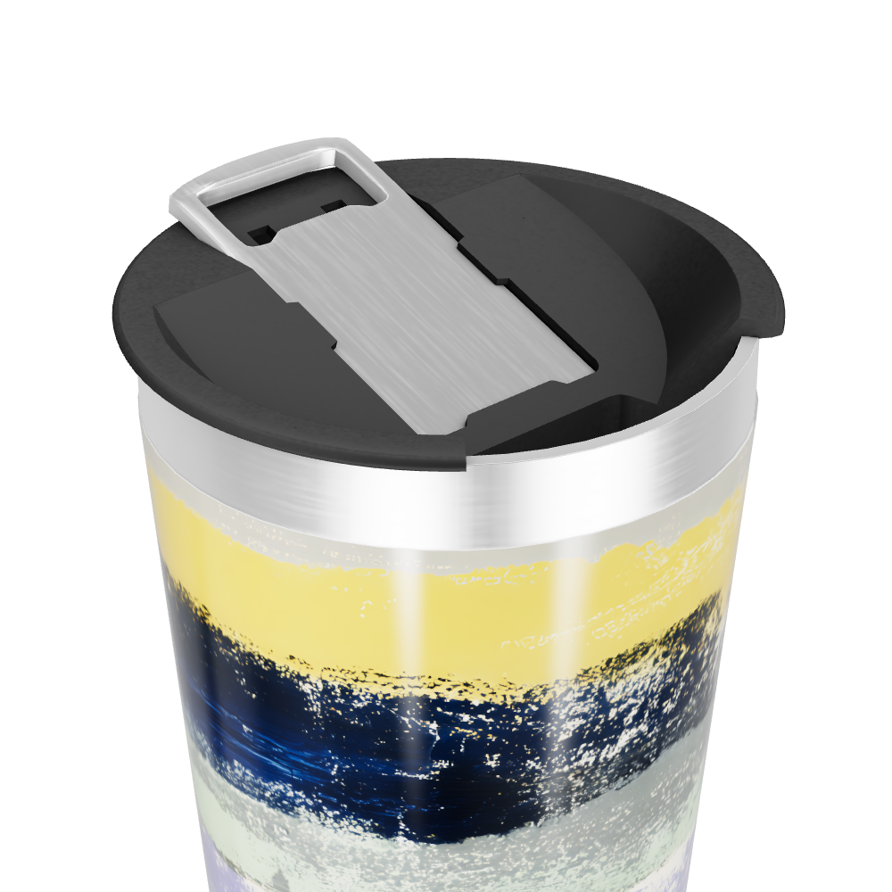 Copo Térmico - Com pintura colorida em aço inox