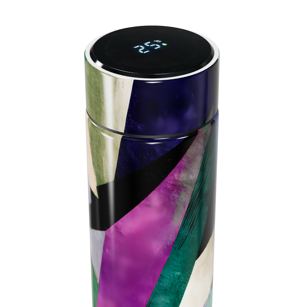 Garrafa Térmica Touch - Estampa Colorida Abstrata