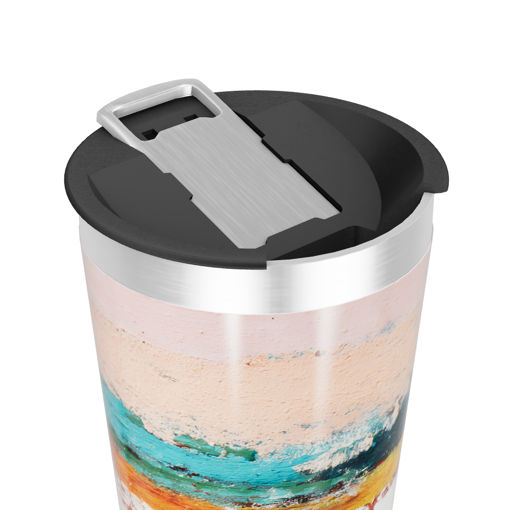 Copo Térmico - Estampa Abstrata Colorida