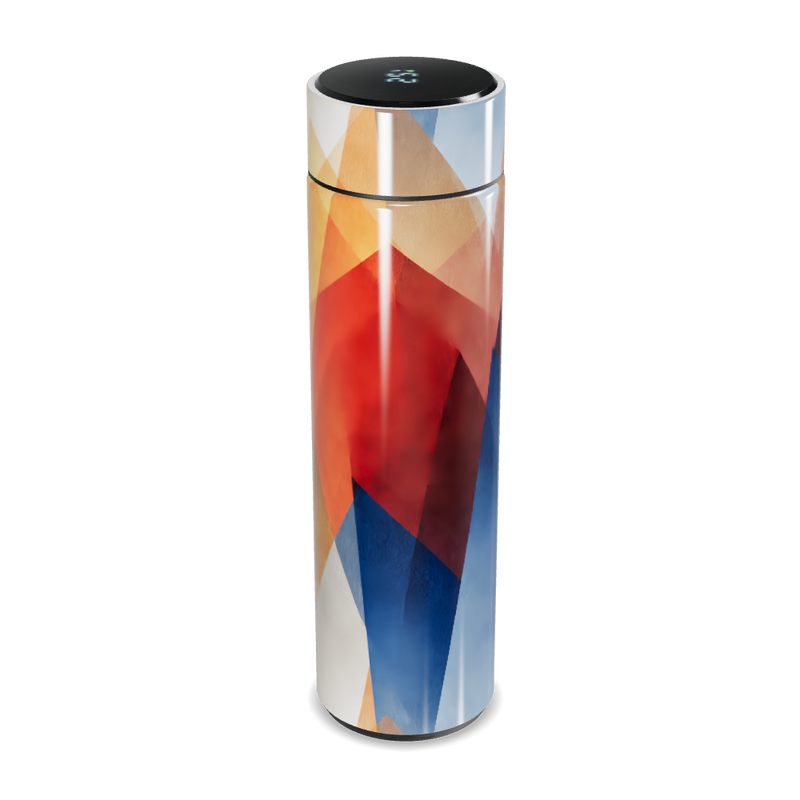 Garrafa Térmica Touch - Estampa Geométrica Colorida