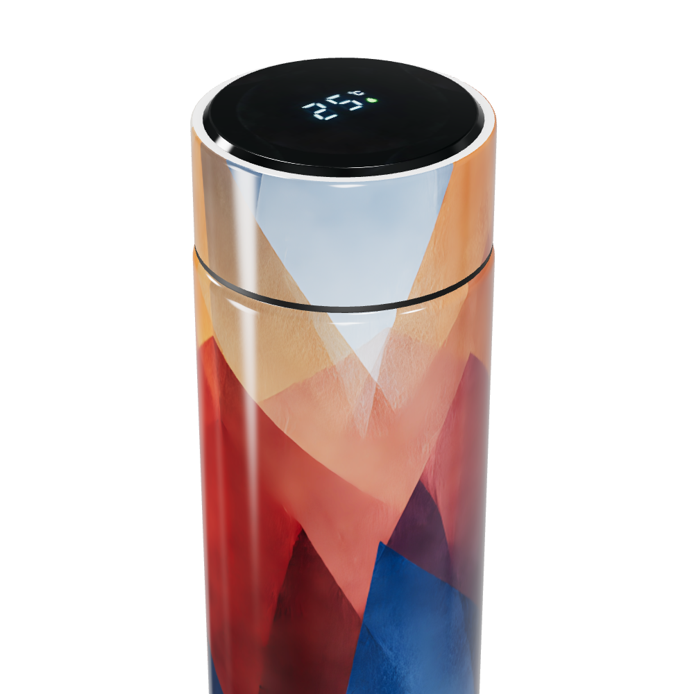 Garrafa Térmica Touch - Estampa Geométrica Colorida