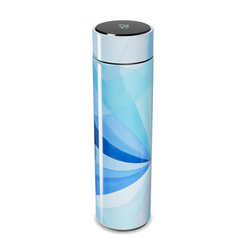 Garrafa Térmica Touch - Azul com Estampa Geométrica