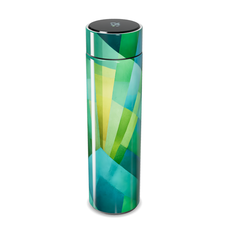 Garrafa Térmica Touch - Verde com Estampa Geométrica