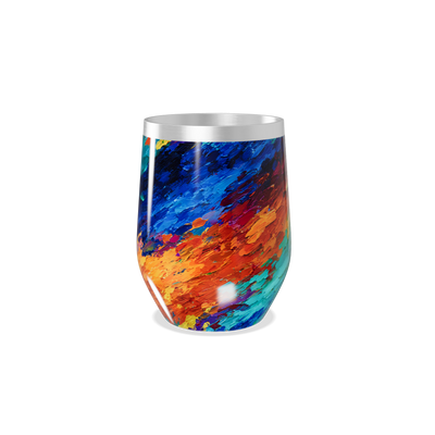 Copo Térmico Slim - Estampa Abstrata Colorida