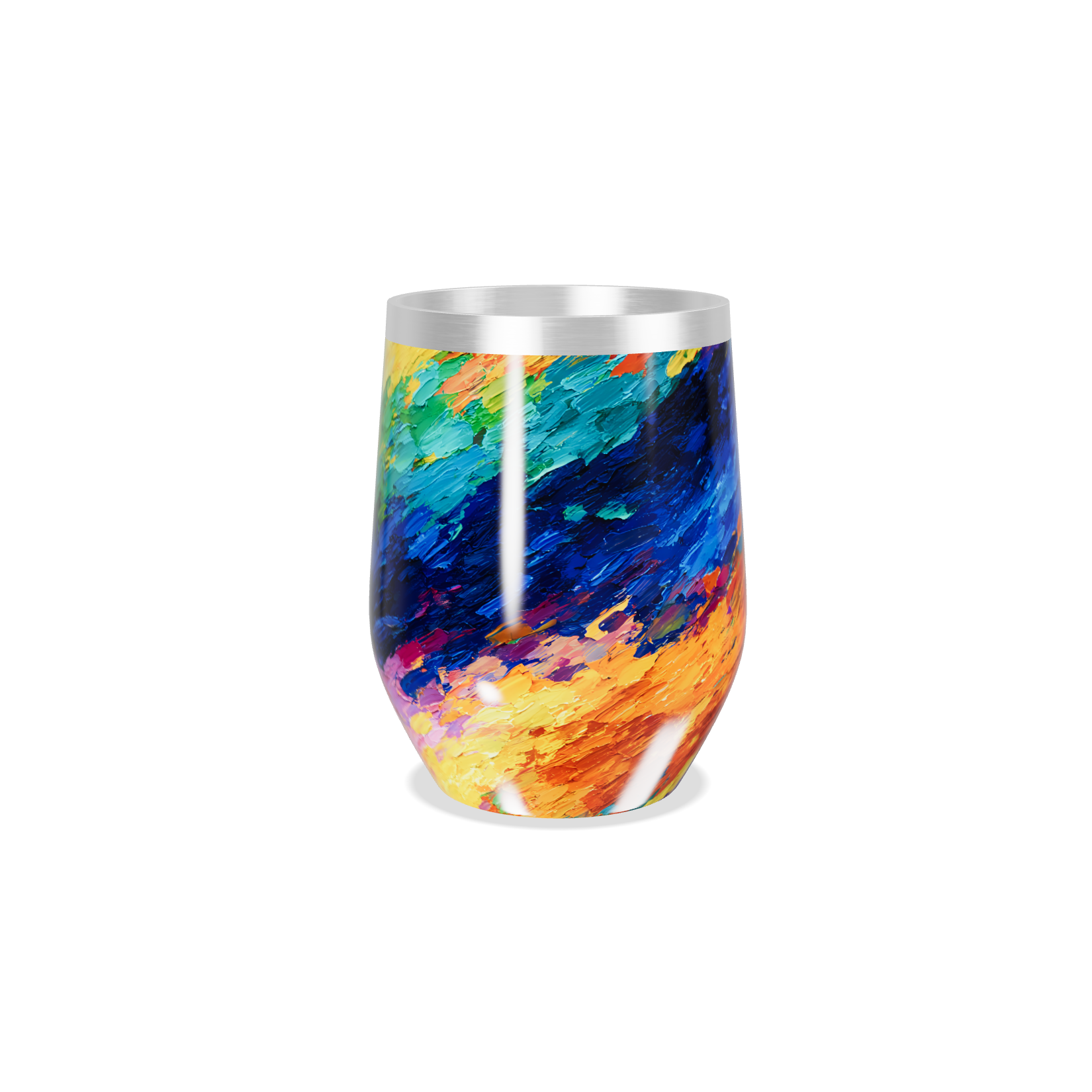 Copo Térmico Slim - Estampa Abstrata Colorida