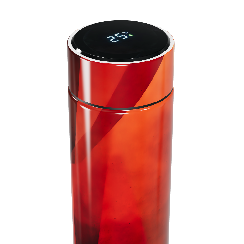 Garrafa Térmica Touch - Vermelha Digital Inox