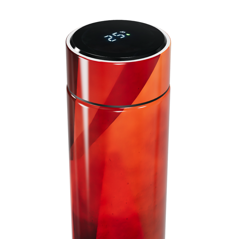 Garrafa Térmica Touch - Vermelha Digital Inox