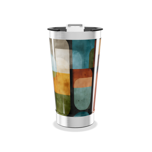 Copo Térmico - Estampado Geométrico Colorido