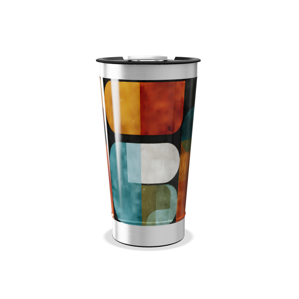 Copo Térmico - Estampado Geométrico Colorido