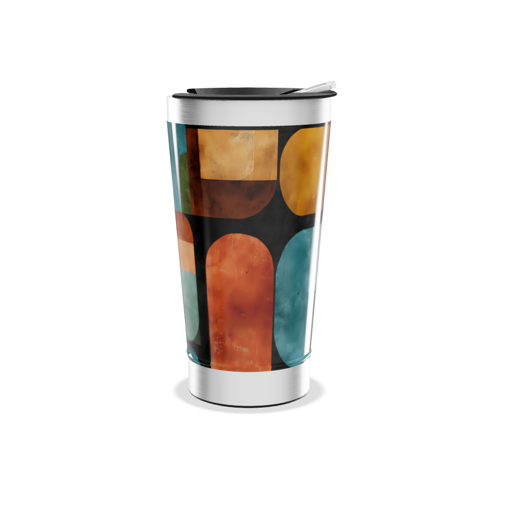 Copo Térmico - Estampado Geométrico Colorido