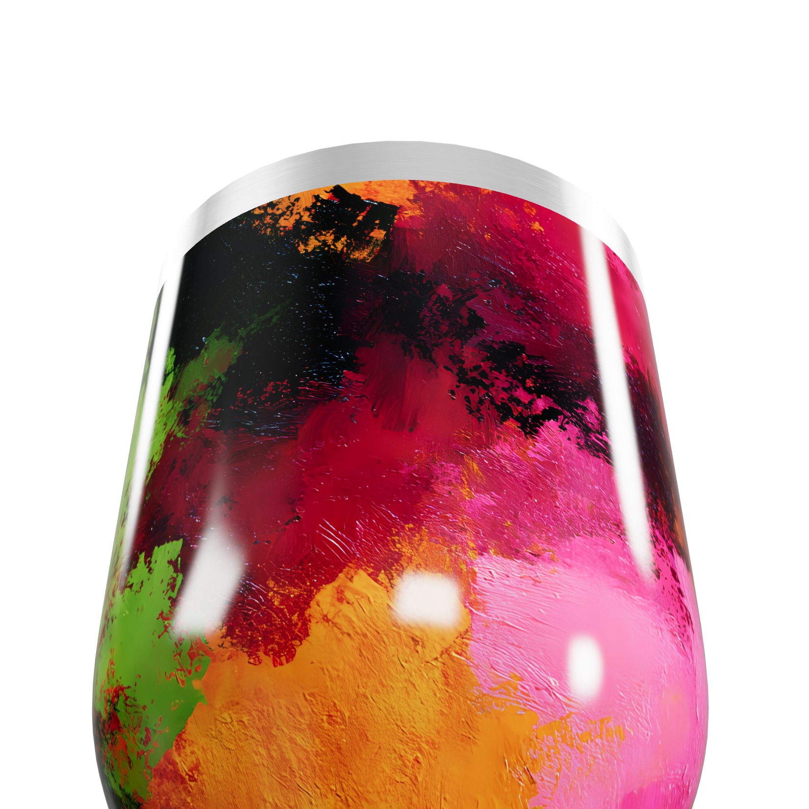 Copo Térmico Slim - Estampa Abstrata Colorida