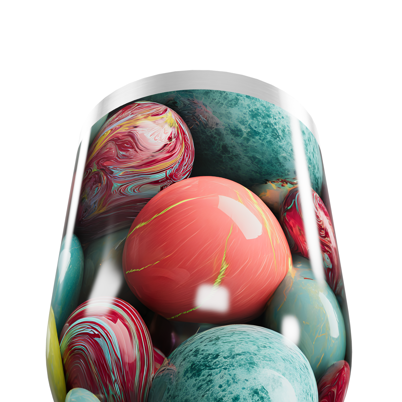 Copo Térmico Slim - Estampa Colorida Abstrata