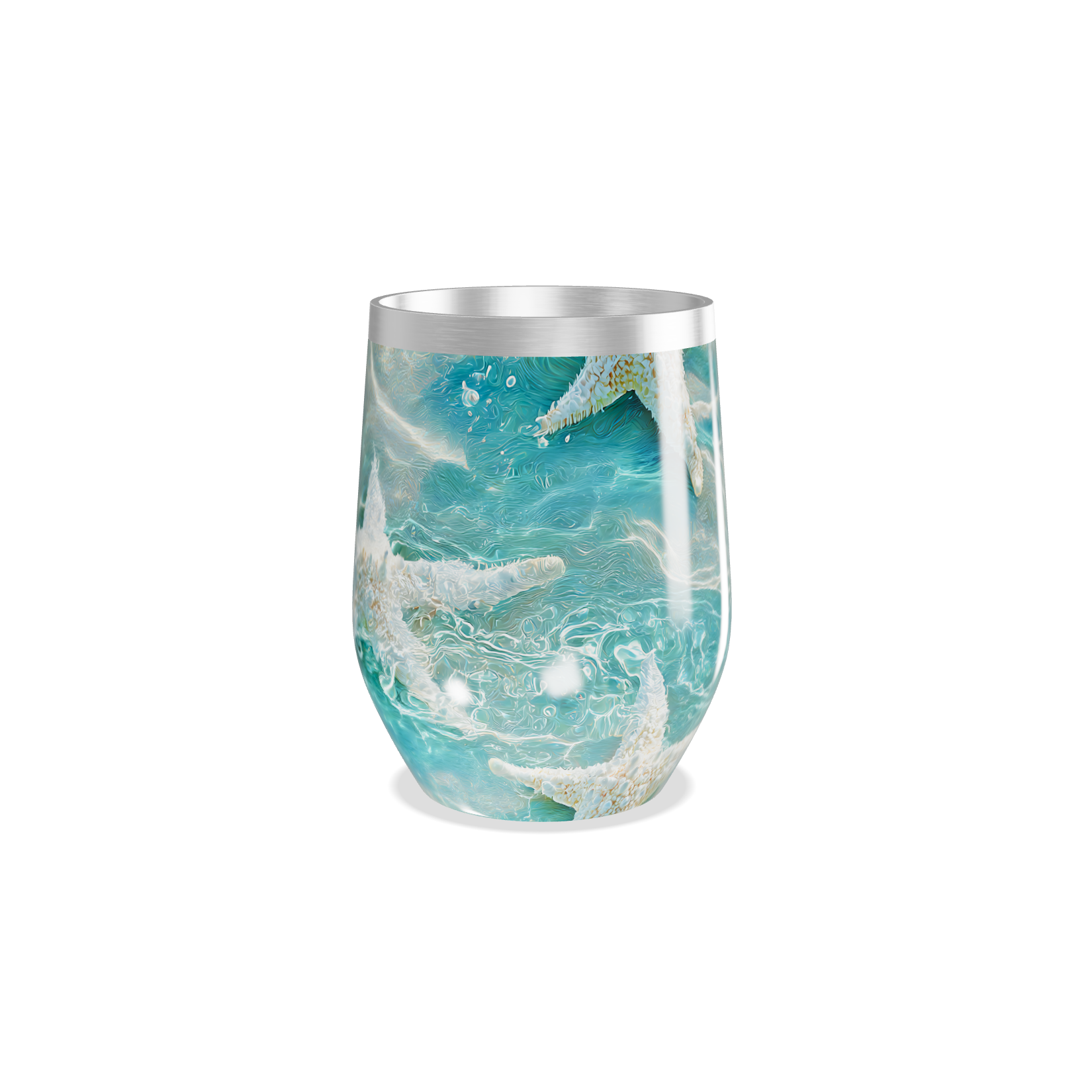 Copo Térmico Slim - Azul Estampa Estrela do Mar