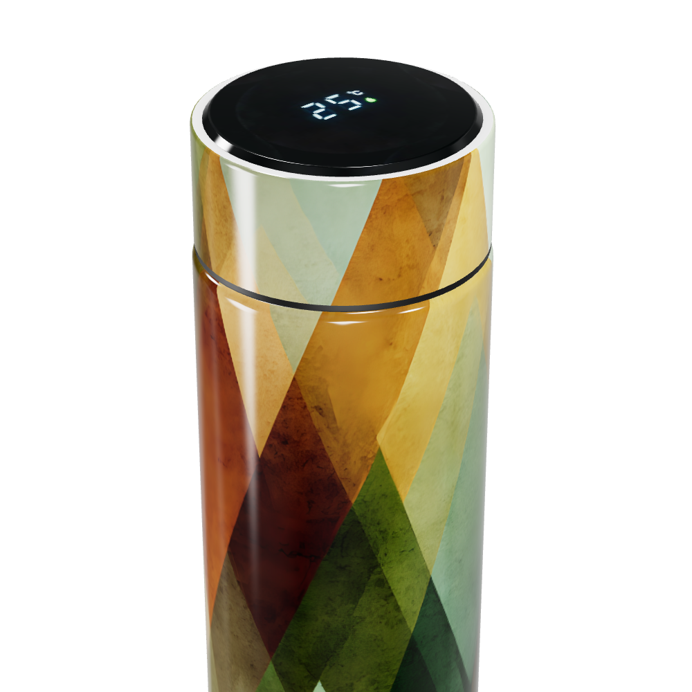 Garrafa Térmica Touch - Estampa Geométrica Colorida