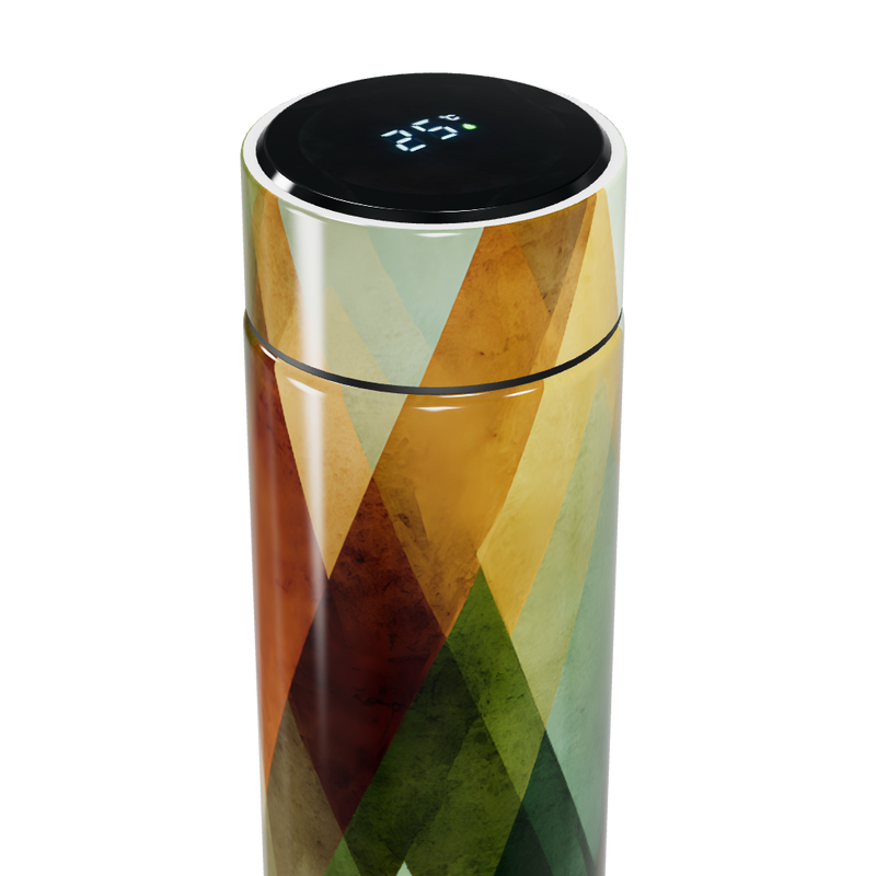 Garrafa Térmica Touch - Estampa Geométrica Colorida