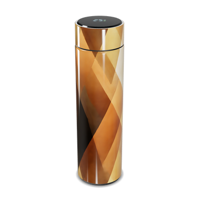 Garrafa Térmica Touch - Estampa Geométrica Laranja