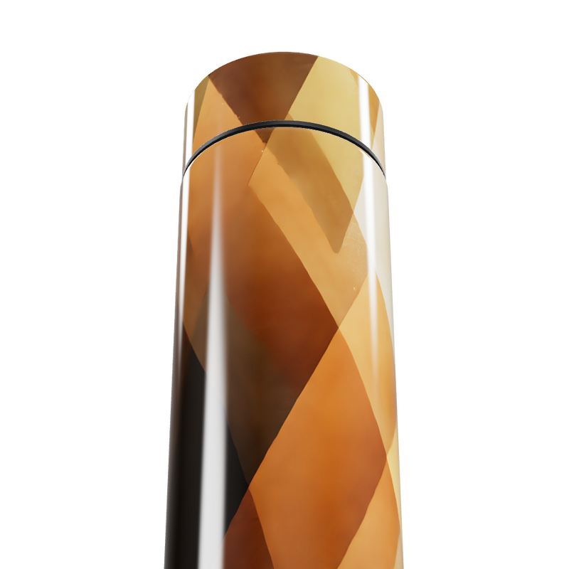 Garrafa Térmica Touch - Estampa Geométrica Laranja