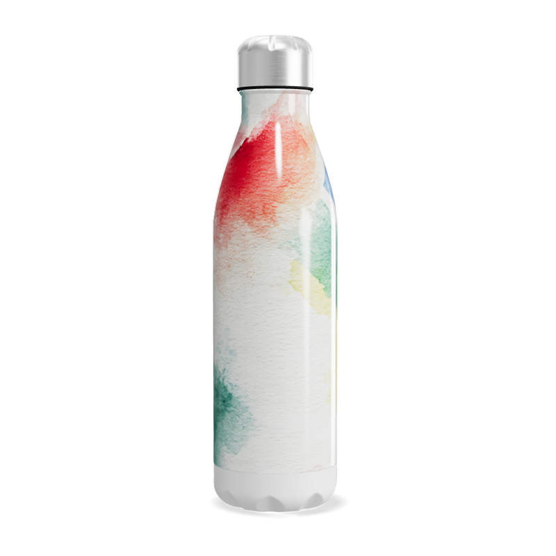 Garrafa Inox - Estampa Colorida Abstrata