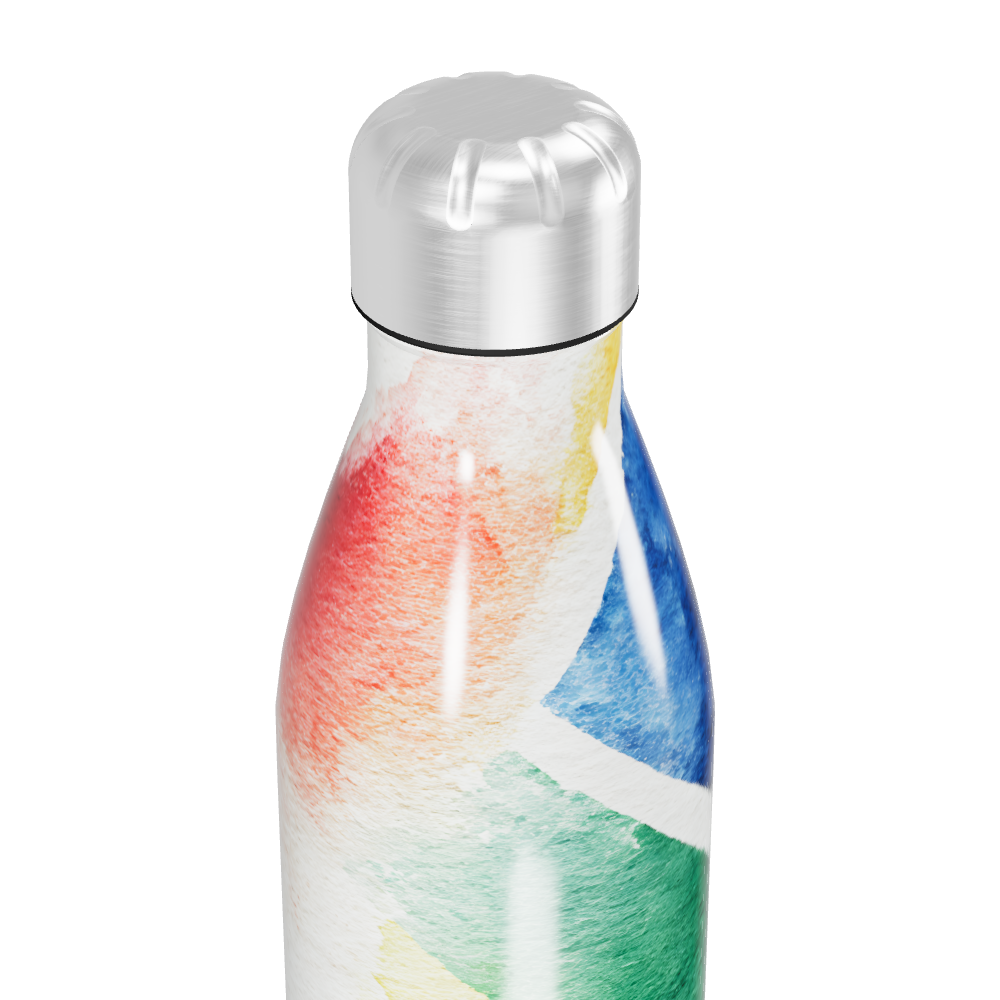 Garrafa Inox - Estampa Colorida Abstrata