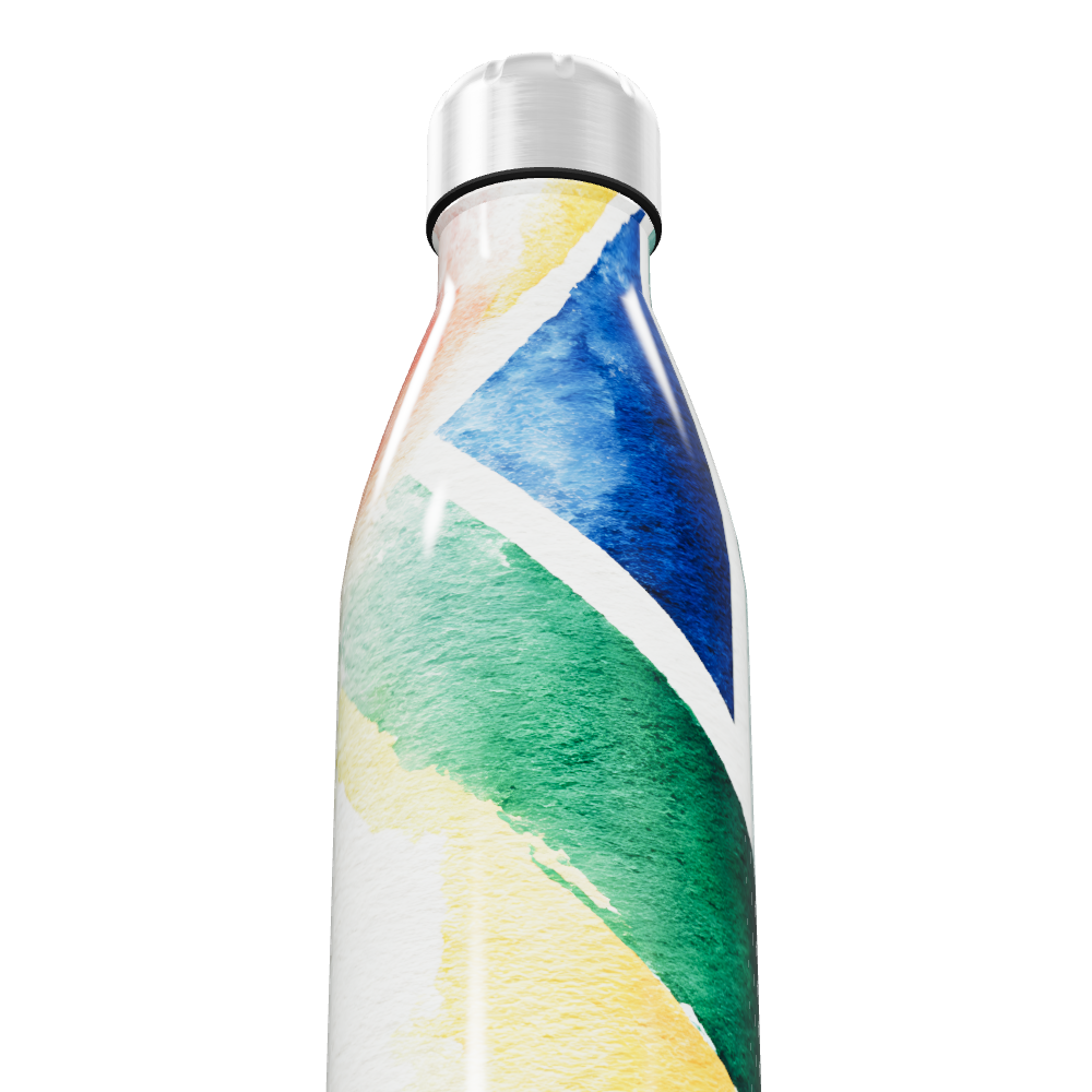 Garrafa Inox - Estampa Colorida Abstrata