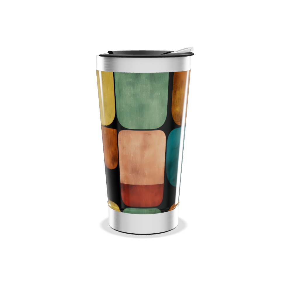 Copo Térmico - Estampa Geométrica Colorida