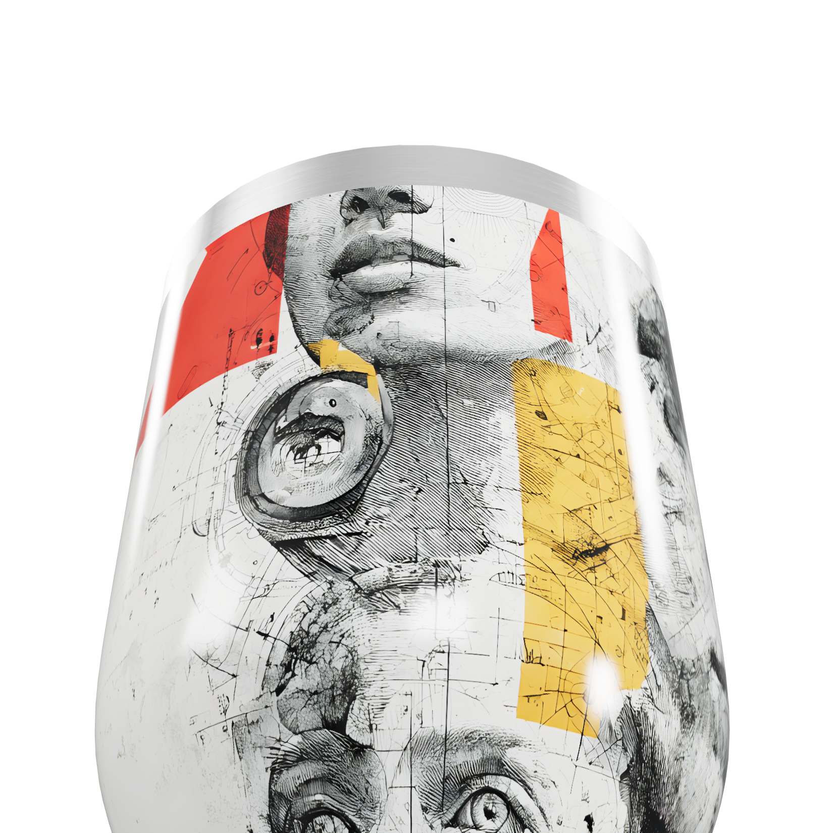 Copo Térmico Slim - Estampa Artística Faces