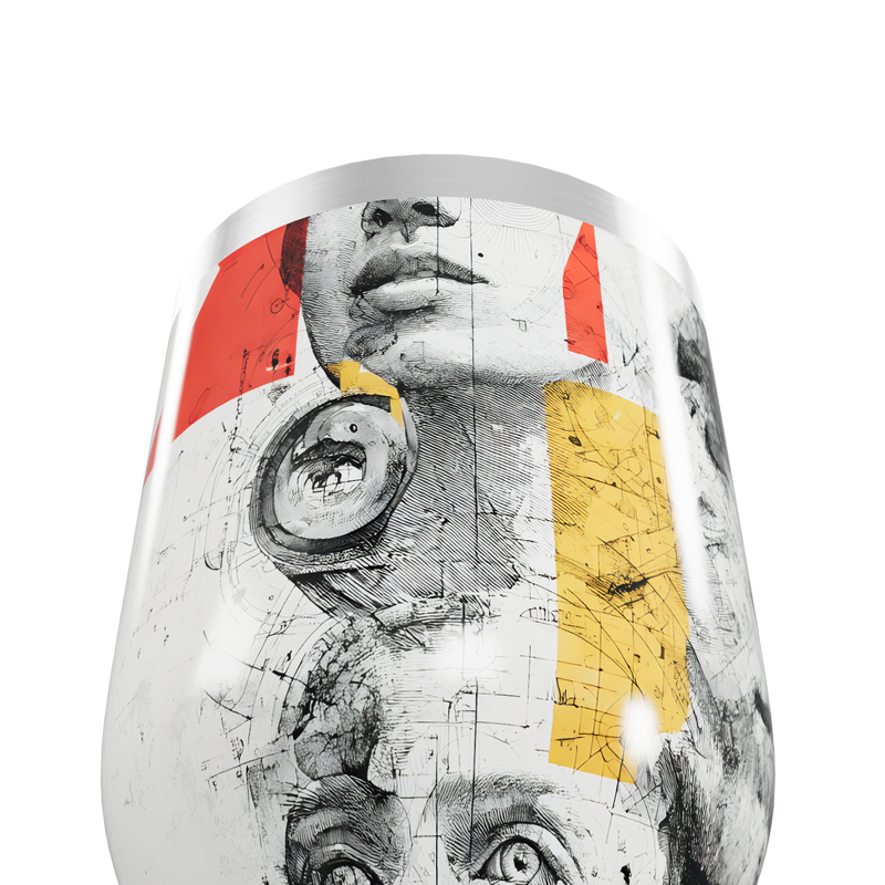 Copo Térmico Slim - Estampa Artística Faces