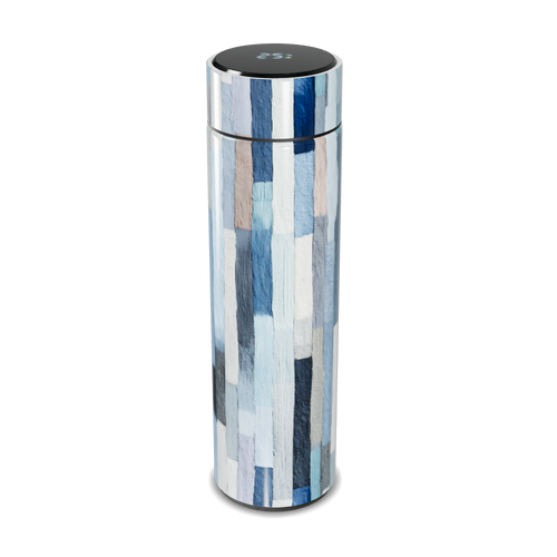 Garrafa Térmica Touch - Estampa Azul Moderno