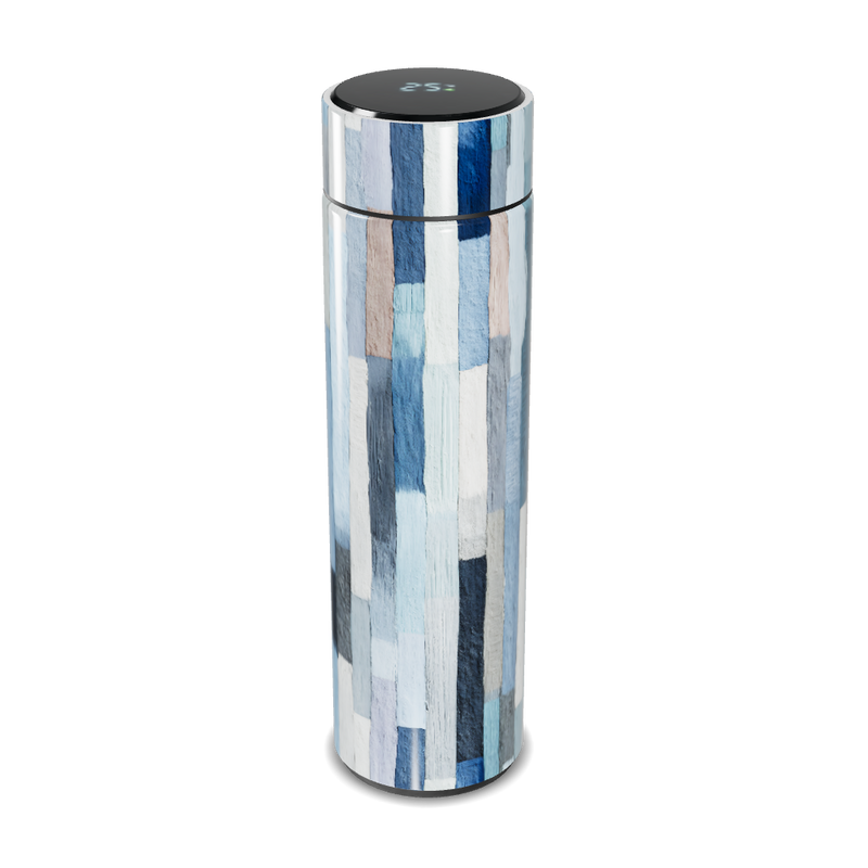 Garrafa Térmica Touch - Estampa Azul Moderno
