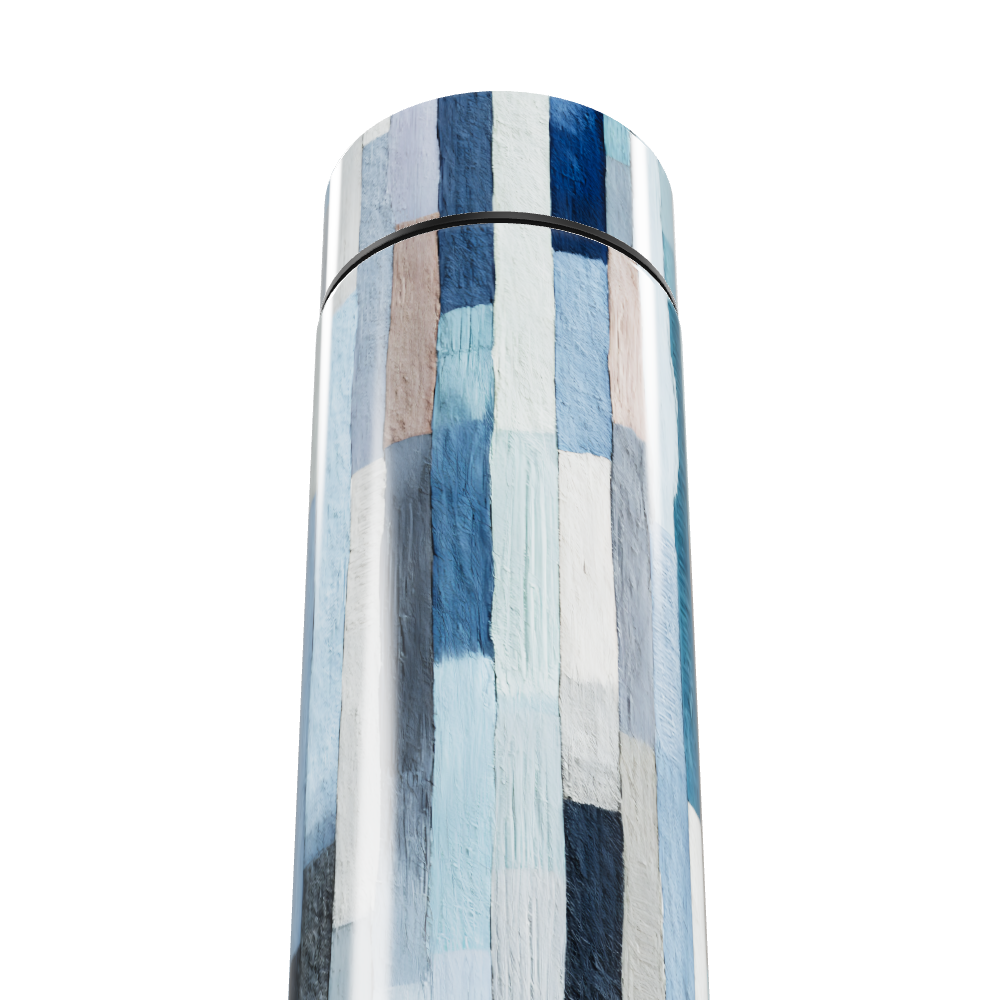 Garrafa Térmica Touch - Estampa Azul Moderno