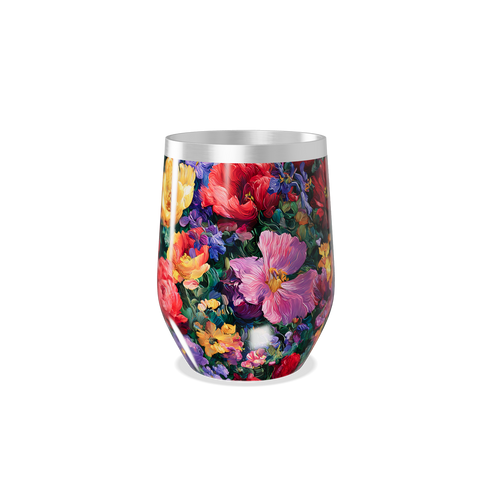 Copo Térmico Slim - Floral Colorido Aço Inox