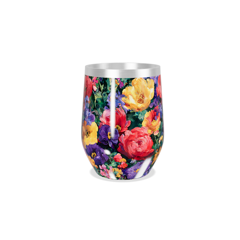 Copo Térmico Slim - Floral Colorido Aço Inox