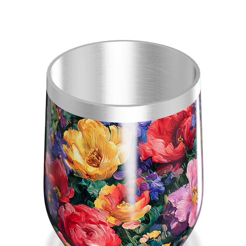 Copo Térmico Slim - Floral Colorido Aço Inox